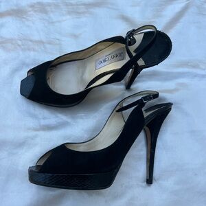 Black Jimmy Choo stilletos size 38.5